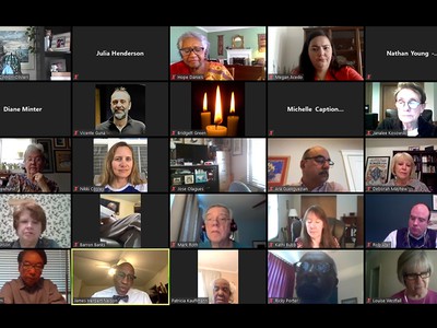 La sesión informativa para líderes se llevó a cabo en línea hoy con representantes del Comité de la Asamblea sobre Referencias Comerciales. Foto por Julia Henderson.