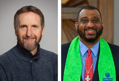 The Rev. Dan Wolpert, co-founder of MICAH (Minnesota Institute of Contemplation and Healing) and the Rev. Gregory Bentley, Co-Moderator of the 224th General Assembly of the PC(USA) (Photo by Rich Copley)