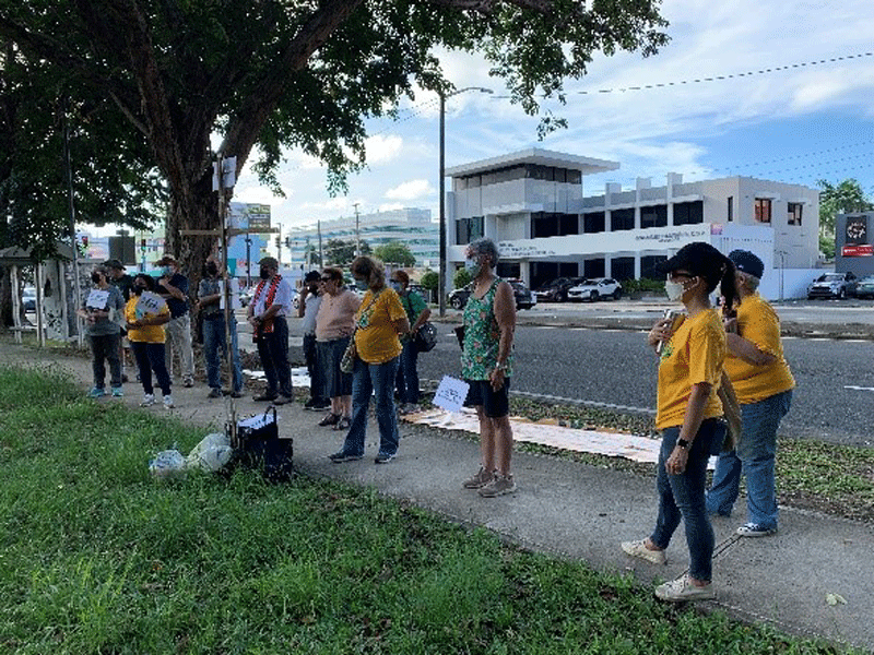 Los participantes en las actividades de Fe por la Justicia Climática alzaron su voz por el cuidado de la buena Creación de Dios. (Foto cortesía de Red Latina)