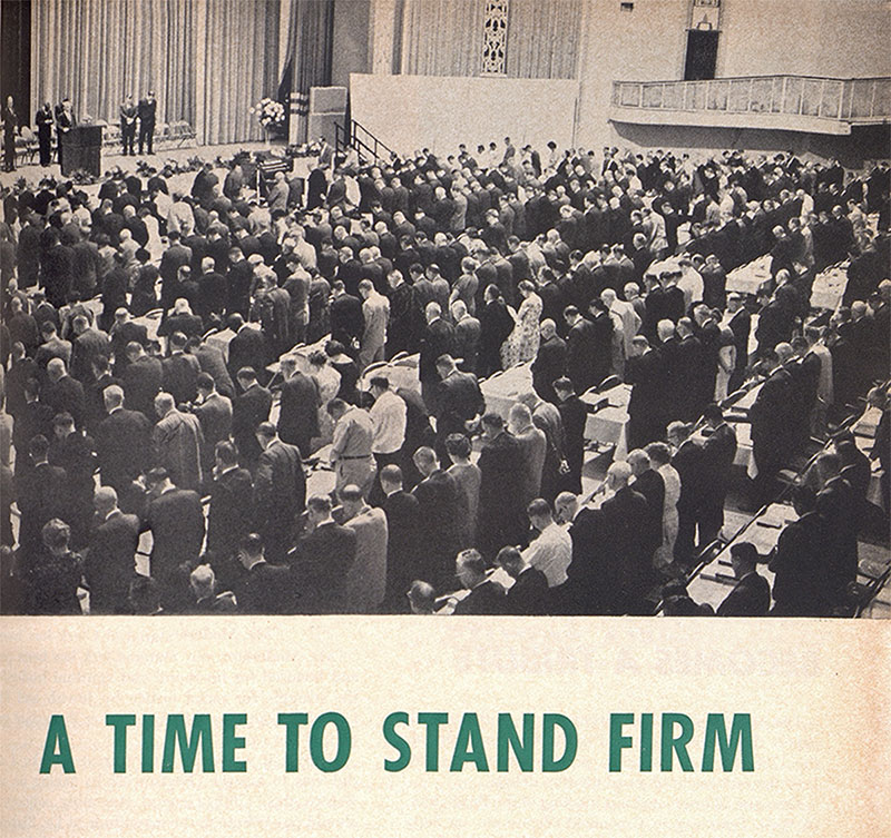 At the request of the newly elected Moderator [the Rev. Edler Garnet Hawkins], commissioners prayed for him in the first moments after he assumed office. Presbyterian Life, June 15, 1964, p. 3.