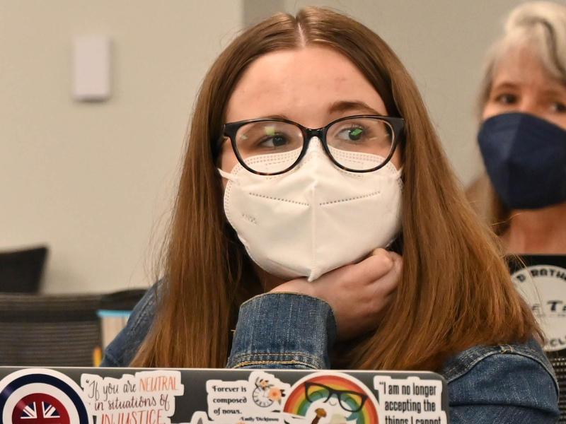 Angela Madison, Co-Moderator of the Addressing Violence in the USA Committee, presented during the ninth plenary of the 225th General Assembly of the Presbyterian Church (U.S.A.) on July 6, 2022, at the Presbyterian Center in Louisville, Kentucky.