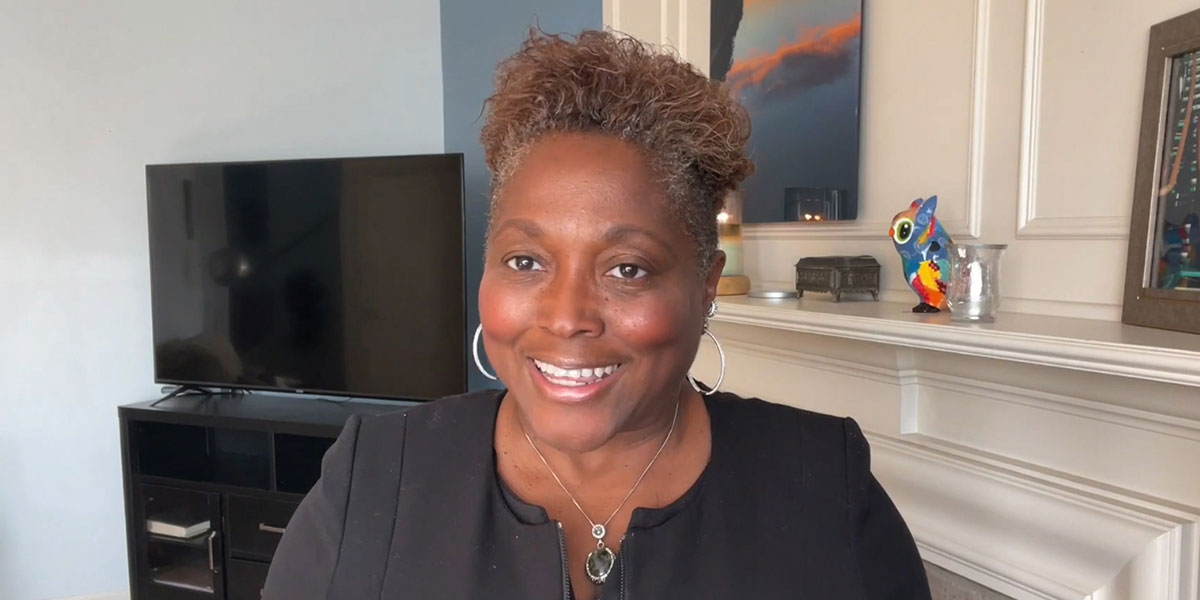 The Rev. Karen Georgia Thompson of the United Church of Christ led worship to open the third of plenary meetings at the 225th General Assembly of the Presbyterian Church (U.S.A.) on July 7, 2022.