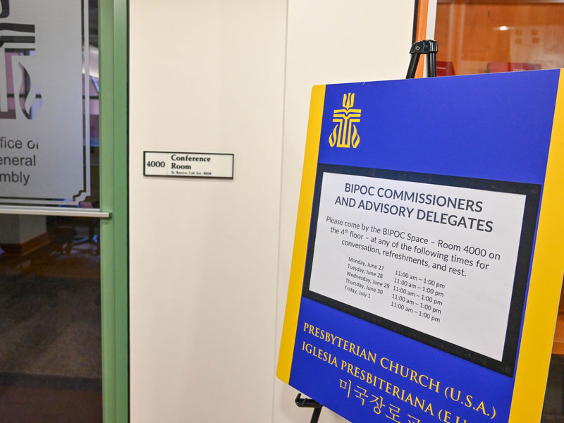 The in-person BIPOC Space was open during the committee meetings June 27-July 1 at the 225th General Assembly of the Presbyterian Church (U.S.A.) at the Presbyterian Center in Louisville, Kentucky.