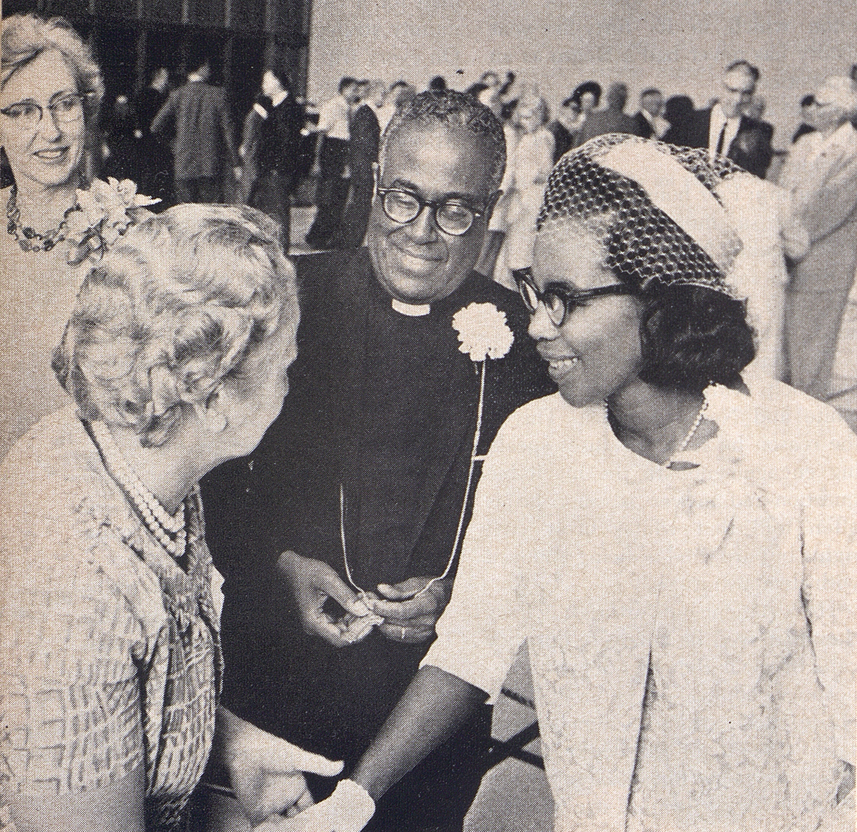 Moderator and Mrs. Hawkins fulfill their first social obligation, greeting hundreds of commissioners and visitors…at First Presbyterian Church (in Oklahoma City). Presbyterian Life, June 15, 1964, p. 10.