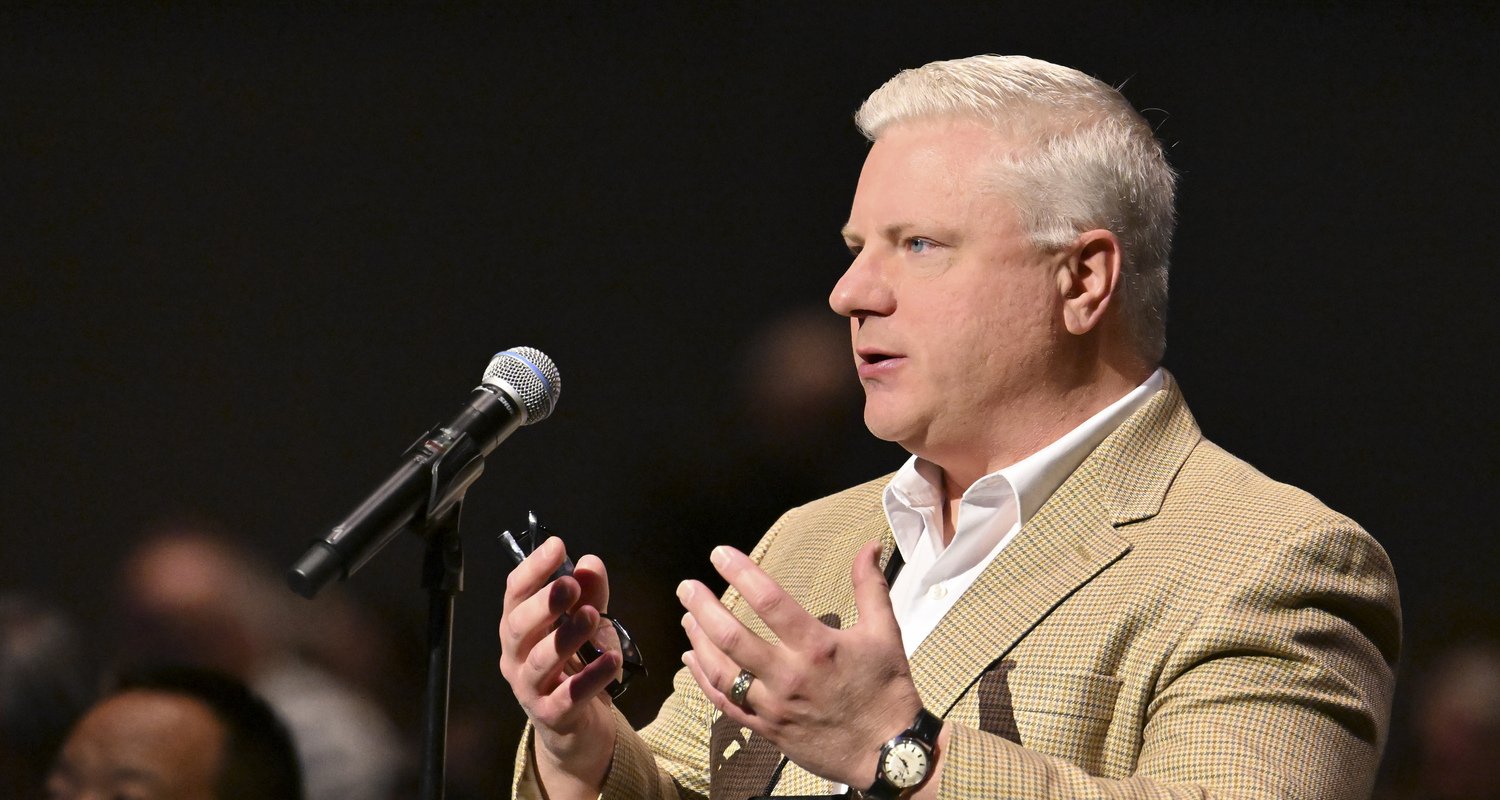 The Rev. Dr. Christian Boyd, stated clerk of the Presbytery of Milwaukee and member of the Advisory Committee on the Constitution, responds to questions during the 10th plenary on July 3, 2024 at the 226th General Assembly in Salt Lake City.