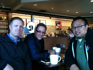 Brandon Bailey (left) Eric Eun (right) with Paul Seebeck