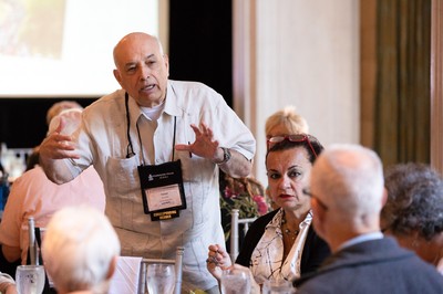 Fahed Abuakel at the Israel-Palestine Network luncheon at the 223rd General Assembly of the Presbyterian Church (USA) in St. Louis, MO on Monday, June 18, 2018.