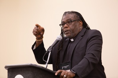 The Rev. Michael Blair of the United Church of Canada at the Ecumenical and Interfaith Relations breakfast at the 223rd General Assembly of the Presbyterian Church (USA) in St. Louis, MO on Wednesday, June 20, 2018.