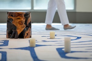 GA223 attendee walks the labyrinth