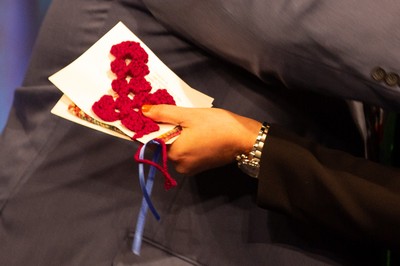 Handcrafted crosses were presented as gifts during the Ecumenical and Interfaith Relations report to the 223rd General Assembly.