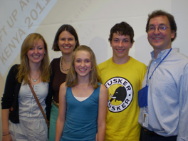 The Stanfield family standing together for a photo.