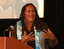 The Rev. Alika Galloway speaks to the Presbyterian Women Churchwide Gathering in Minneapolis, Minn.