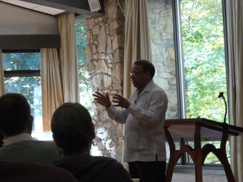 Man speaking to group