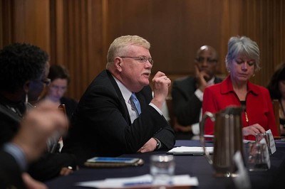 Stated Clerk at Senate Democratic Caucus meeting