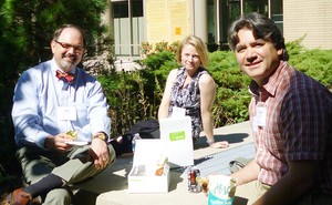 Lee Hinson-Hasty, Senior Director of Theological Education Funds Development at the PC(USA) Foundation; Mindy Douglas, vice chair of COTE; and Tom Trinidad, elected member of COTE.