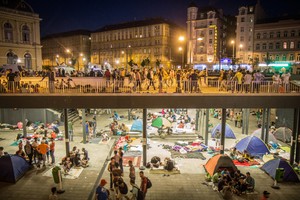 Thousands of Syrian refugees find themselves stranded at a Budapest train station as they seek to travel across Hungary to the Austrian border.