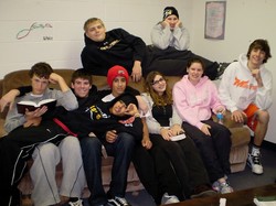 The high school group at United Presbyterian Church in Lone Tree, Iowa.