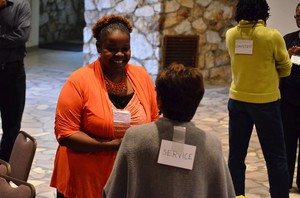 Young African American clergywoman