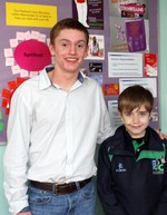 Andrew Little (left) of First Presbyterian Dallas with Blackwater student Curtis Croskery.