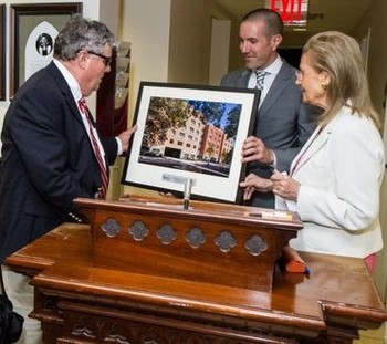 Don Olinger receives plaque