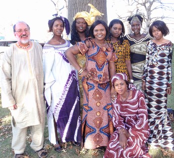 The Rev. David Madsen with members of Cottage Grove Presbyterian Church in Des Moines, Iowa.