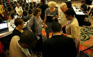 Leaders praying 