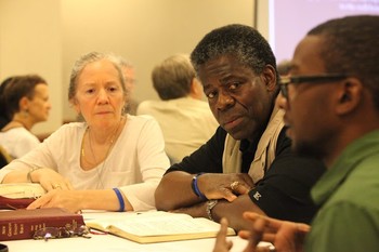 Participants at a Big Tent marriage study workshop