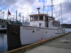 The Princeton Hall, docked at harbor. 