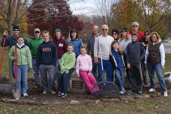 Disciples from Woodside Church clean up during “The Church Has Left the Building.”