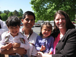 Noe Juarez with his family.