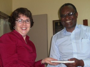 Dr. Elisee Musemakweli, President of the Presbyterian Church of Rwanda, with Rev. Debbie Braaksma, African Area Coordinator for the Presbyterian Mission Agency