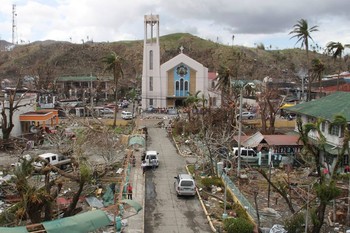 View of Tacloban from the roof of Bethany Hospital.