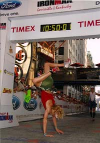 A man doing cartwheels