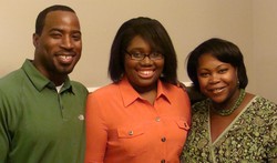 Minna Pritchard (center) with mentors, Shelvis Smith-Mathers and Neema Cyrus Franklin.