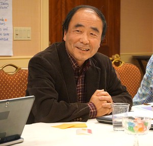 The Rev. Young Ghil Lee, pastor of Korean Church of Boston, enjoying a moment with colleagues at the Immigration Consultation “Being Church Together.”