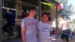 James and Hugo, bi-national interns of Frontera de Cristo. 