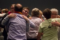 Observers at the Authoritative Interpretation vote during plenary at 221st General Assembly.