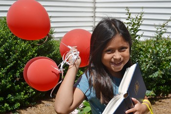 Stacy Garcia celebrates Pentecost in 2012 at Lavonia Presbyterian Church.