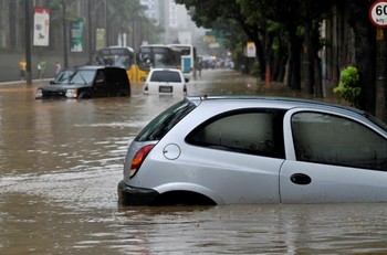 flooded street in South Carolina