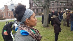 Sabrina Slater at Princeton Theological Seminary, Walk Out “Thy Kingdom Come,” December 8, 2014.