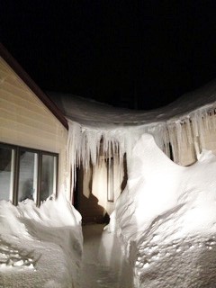 First Presbyterian Church of Worcester, MA suffered damage from the heavy snows.