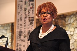 The Rev. Dr. William Barber II and Bishop Vashti Murphy McKenzie tell Montreat crowd to dig deep and aim for higher ground during Martin Luther King Jr. commemoration last weekend.