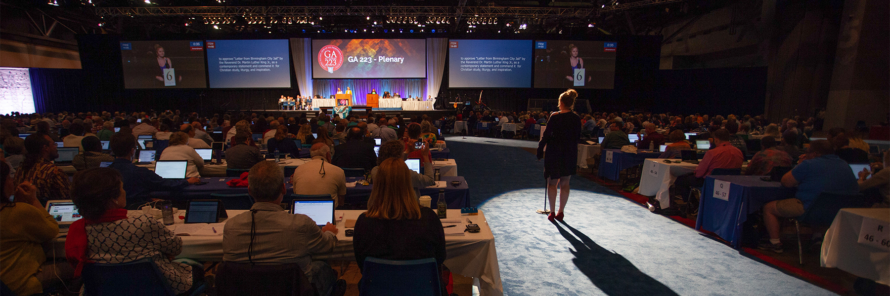 Plenary session of the 223rd General Assembly (2018) on June 20, 2018 in St. Louis, MO. Photo by Michael Whitman