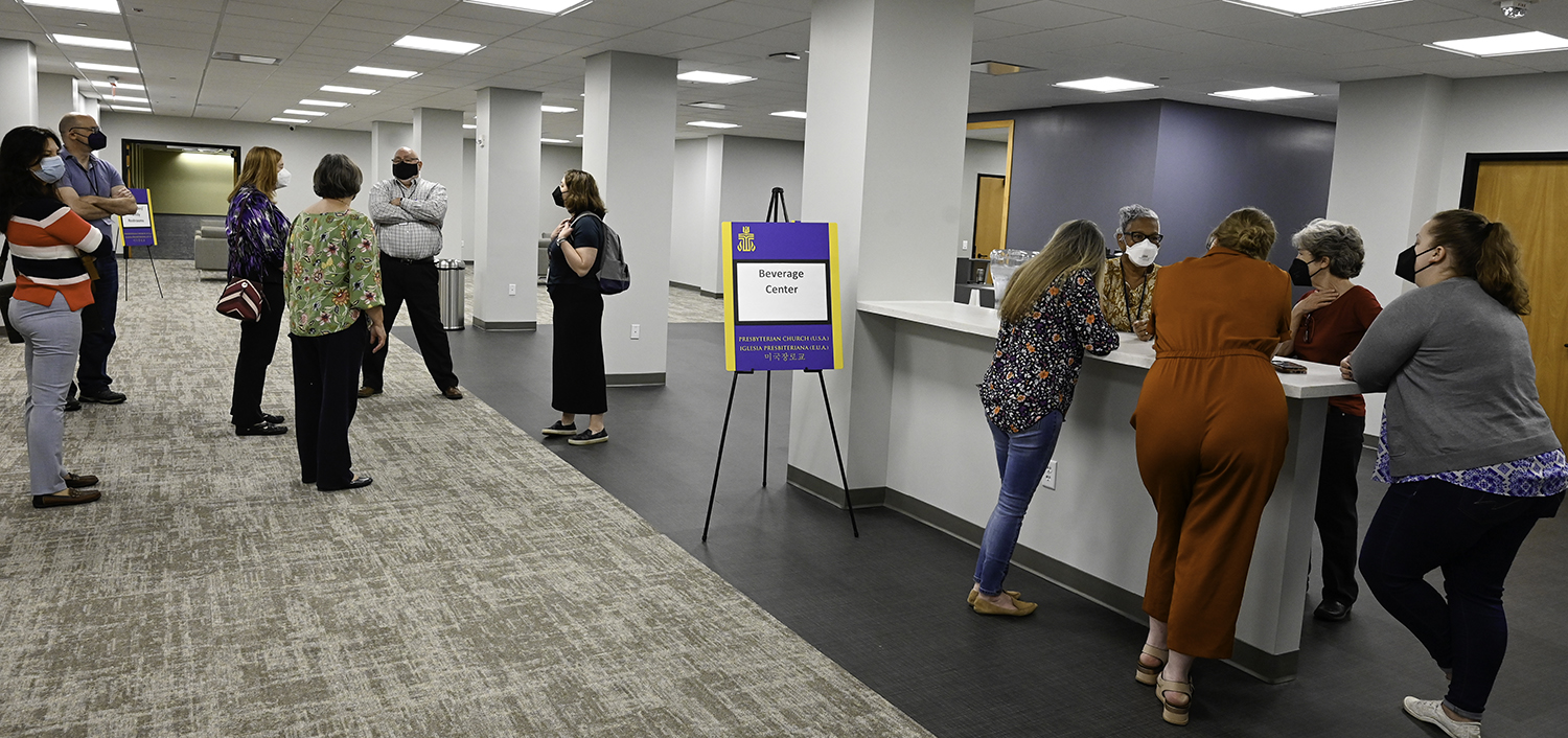 Reception area of the Conference Center in the Presbyterian Center in Louisville, Kentucky. Photo by Rich Copley