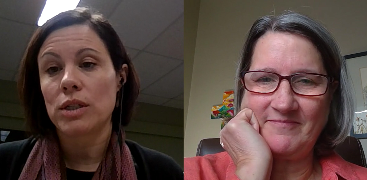 Amanda Craft (left) and Susan Krehbiel, Microsoft Teams, February 2023.