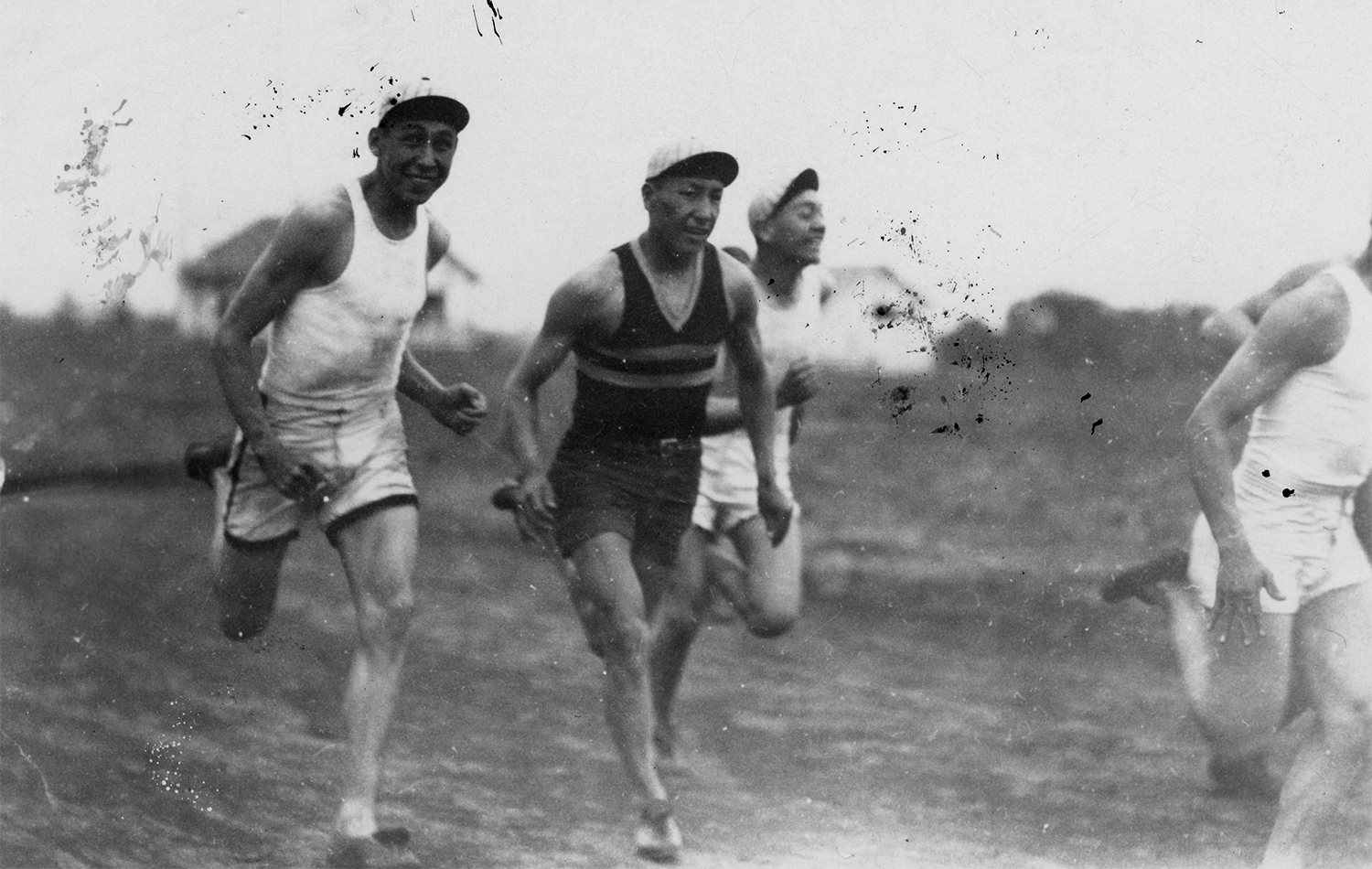 Training in track, 1929, American Indian Institute. Pearl ID: 300774