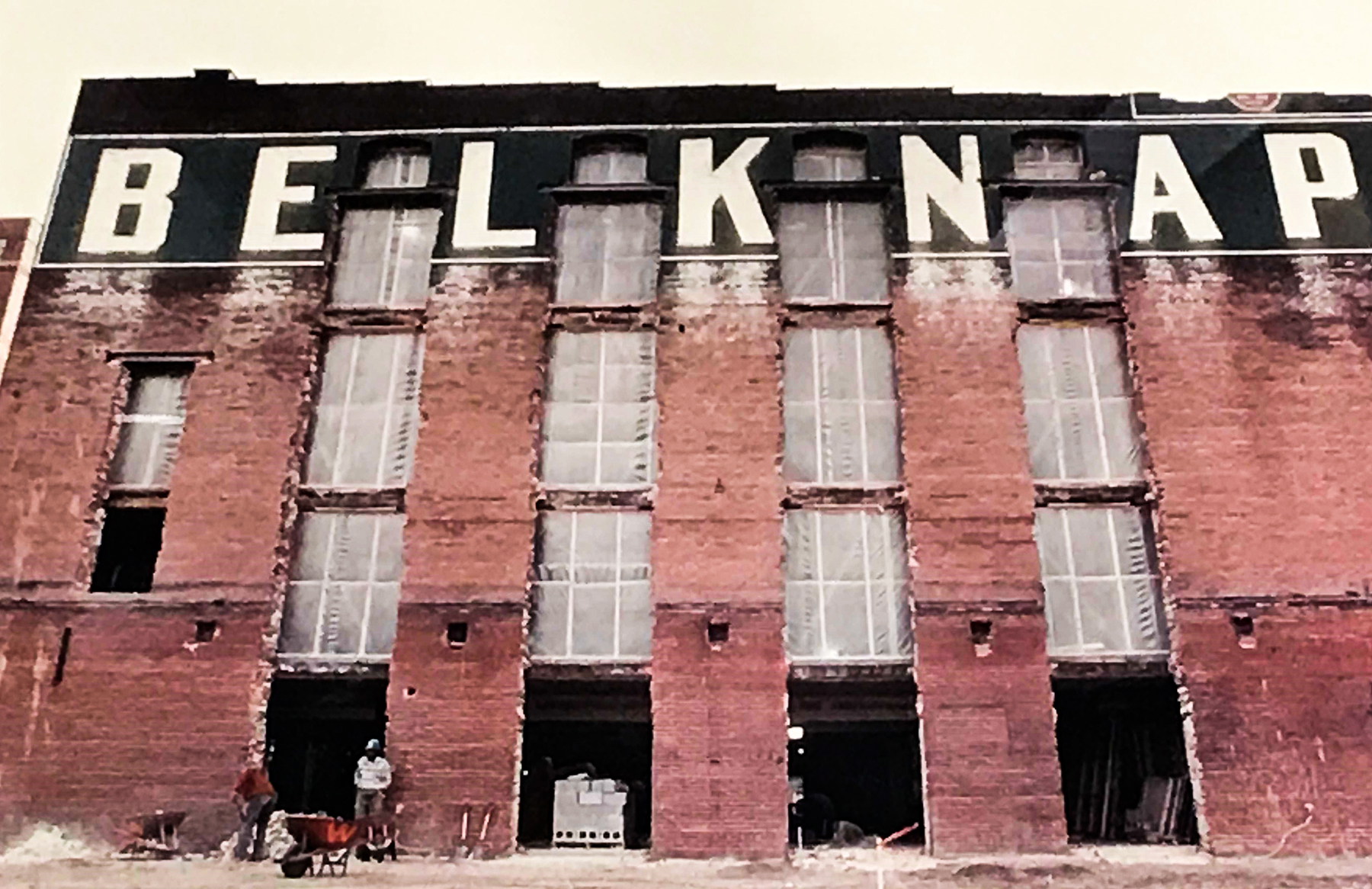 Image of the old warehouses that were converted into the Presbyterian Center. Photo from the Presbyterian Historical Society.