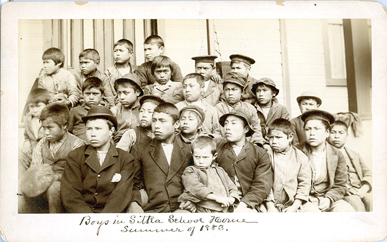 boys in sheldon jackson sitka school