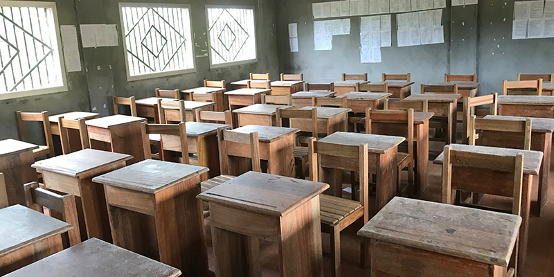 A classroom in Cameroon