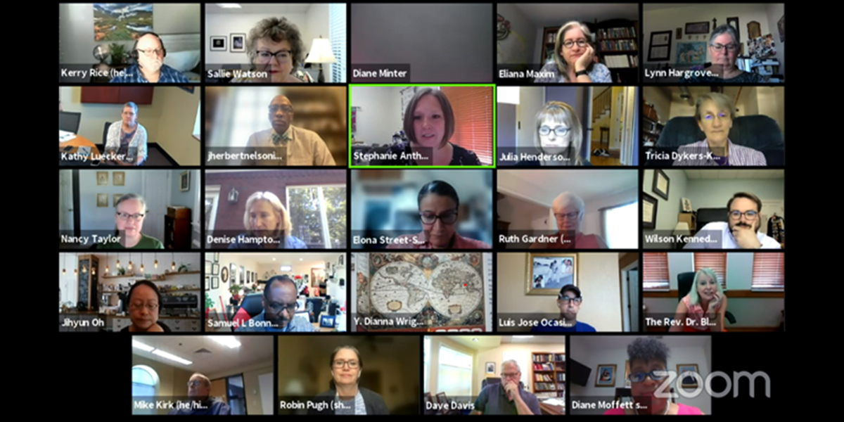 Committee on the Office of the General Assembly gathers for their monthly meeting via Zoom on June 17, 2021.